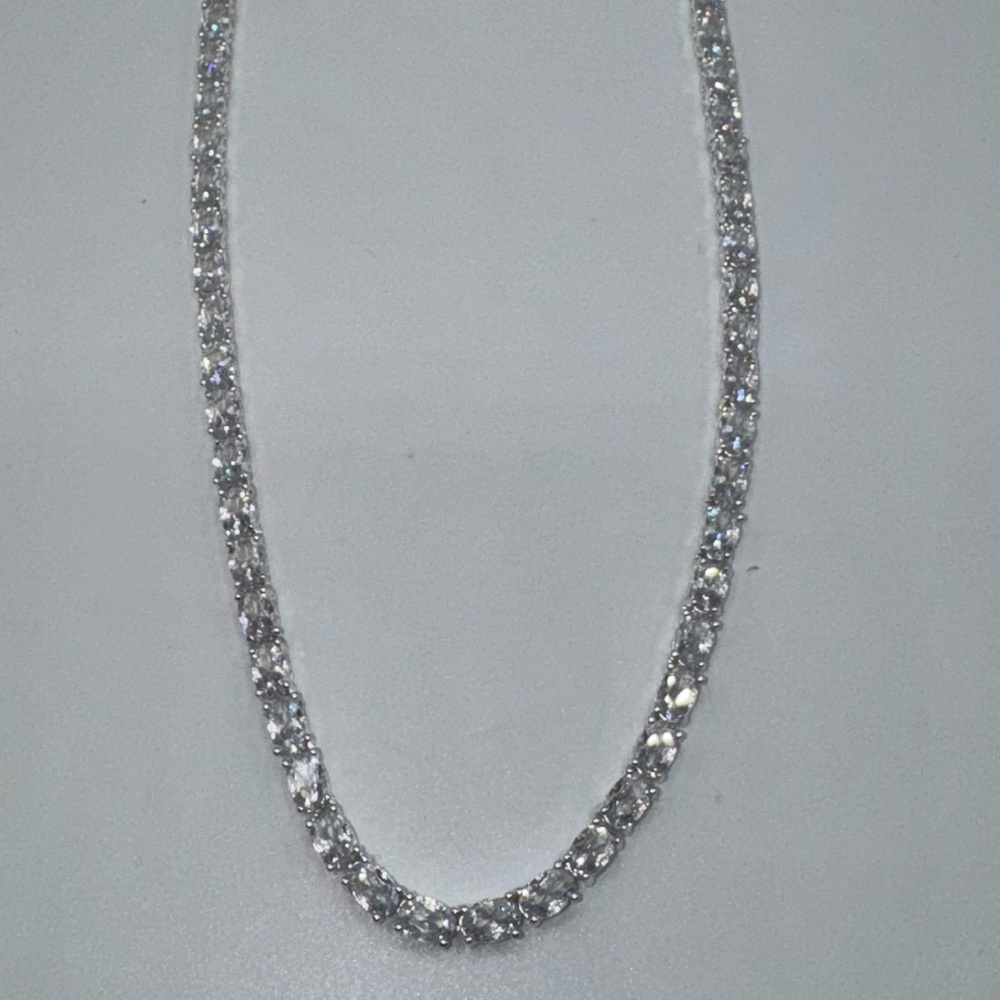 28ct Oval Tennis Necklace - Picture 12 of 15